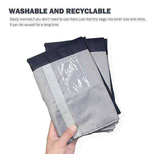 75L large Zipper Under-bed Comforter Storage Bag,2park moving bag | (2) Folding Blanket Storage Bag with Reinforced Handle, Bedding, Quilt, Clothes, Pillows, travel storage organizer, Grey