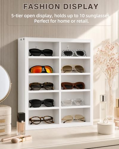 TJ.MOREE 10-Pair Sunglasses Organizer Display Case for Wall Eyewear Holder