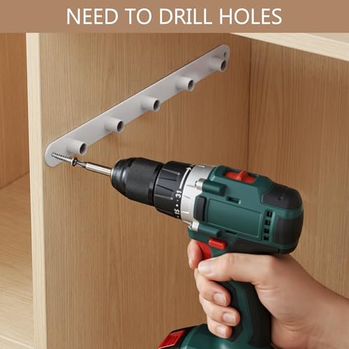 Expandable Closet shelf Metal Storage Rack Adjustable Closet Rod DIY Divider Separator Space Saving for Cabinet Wardrobe Cupboard Kitchen Pantry Cupboard Bathroom, 31.4-42 Inches