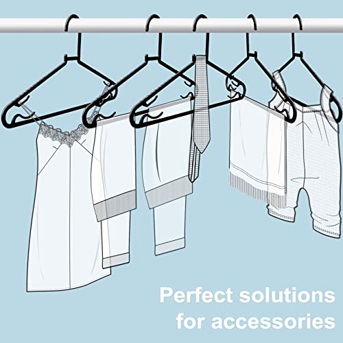 Byomostor Plastic Hangers 50 Pack | Lightweight durable slim design, space saving for laundry and daily adult clothing storage Ideal for apartments, dorms