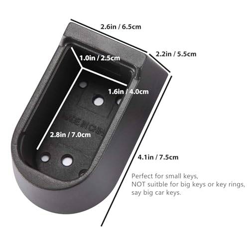 Indoor & Outdoor Key Lock Box Wall Mounted Push Button Combination Key Safe Storage Security Lock Box with Black Rubber Cover & Wall Bolt Fixings for 5 to 7 Mortise Style Keys
