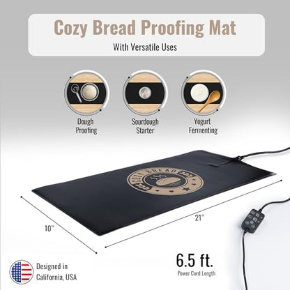 Sourdough Bread Proofing Mat for Home Bakers (White | Silicone)