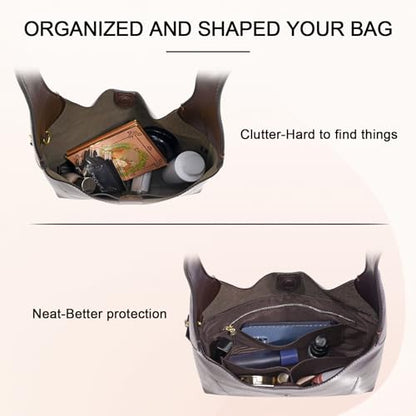 Dupont Paper Purse Organizer Inserts for brooklyn 28 Insert Keeps Tote Handbag（Brown）