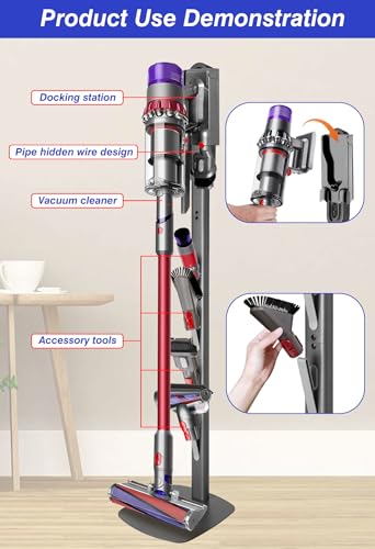 Vacuum Stand for Dyson Gen5 V16 V15 V12 Detect V11... (Dark Gray | Iron)