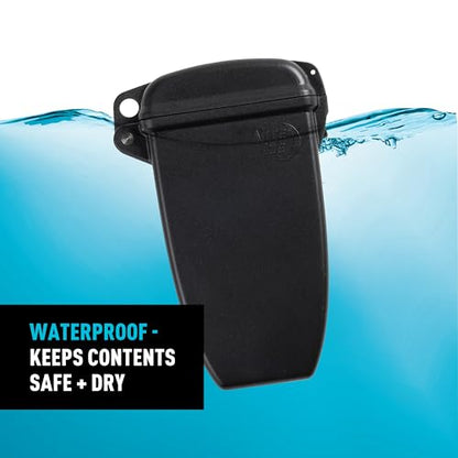 Nite Ize Hideout Magnetic Key Box - Waterproof Key Hider - Magnetic Key Holder & Box - Waterproof Key Storage for Spare Keys - Black, Extra Large