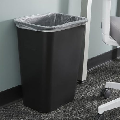 COASTWIDE Indoor Trash Can Without Lid, Black Plastic, 10.25 Gallon