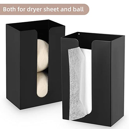 Magnetic Dryer Sheet Holder,Dryer Sheet Container Dispenser,Metal,Black | Laundry Room Organizition,Wall Dryer Sheet Box,Fabric Sheet Holder,Laundry Detergent Sheets Dispenser
