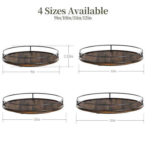 LAMU 9'' Rotating Lazy Susan Organizer, Wooden Lazy Susan Turntable | Pantry Storage for Table Top, Spice Organization, Cabinet, Kitchen, Bathroom Vanity, Table Decor