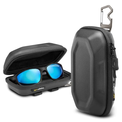 Spigen Life Hard Shell Sunglasses Case with Carabiner and 2-Way Belt Strap | Included Bottle Opener, Cleaning Cloth I For Hiking, Travel, Daily Use I Universal Fit for Meta, Ray-Ban, Oakley, Sunglasses