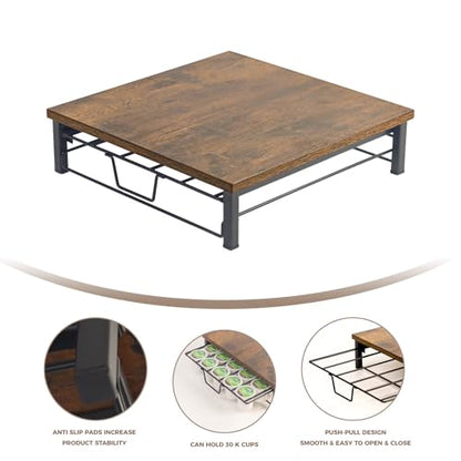 K Cup Holder Organizer, Coffee Pod Drawer Holder Capsule Storage Organizer Single Layer Sliding Storage Drawer, 30 Large Capacity, Home Office Cafe Counter