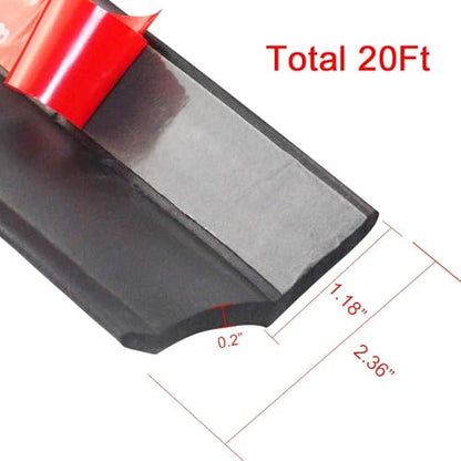 20FT Universal Garage Door Threshold Seals Bottom Rubber Replacement | Garage Door Rubber Seal Strip with Nails,Weatherproofing Garage Door Weather Stripping for Side and Bottom of the Garage Door