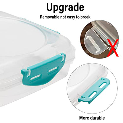 4 PCS Sandwich Containers 100% Airtight BPA-Free Microwave Dishwasher Safe | Kitchen Food Storage Containers with Upgraded Snaps lids, 2 Heightened Food Containers for Lunch Boxes and 2 Normal Version