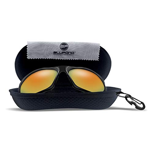 Sunglasses Case Semi Hard EVA Shell with Metal Hanging Hook Belt Clip Sun Glasses Storage
