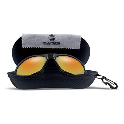 Sunglasses Case Semi Hard EVA Shell with Metal Hanging Hook Belt Clip Sun Glasses Storage