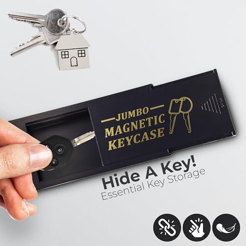 RamPro Hide A Key Magnetic Key Holder Under Car - for Your Car So You Never Lock Out - Store a Spare Key for Your Home, Storage, Office, or Vehicle - 6 pack