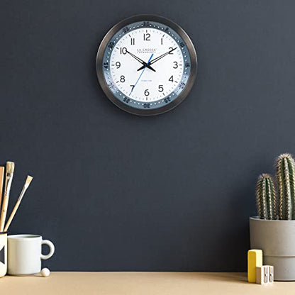 La Crosse Technology Atomic Wall Clock, Metal, 10" (404-54667)