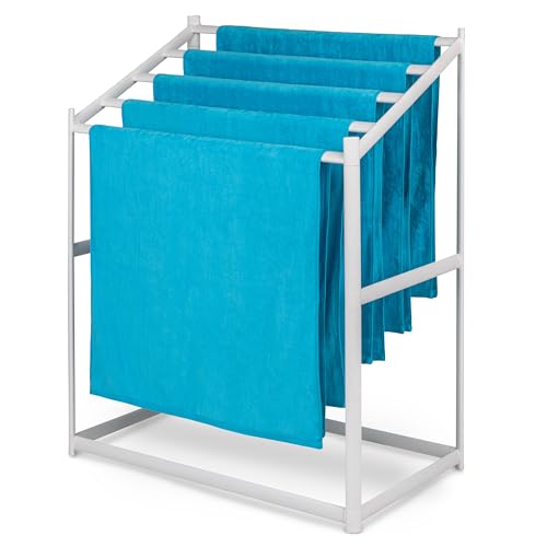 Coast Modern Pool Towel Rack – Choose Your Color - Outdoor & Indoor 5 Beach Towel PVC Drying Rack