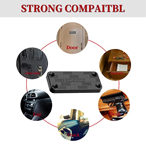 Gun Magnet Mount 55 Lbs Rating Magnetic Gun Mount for Car, Rubber Coated Firearm Holder for Rifle Pistol Magazines, Gun Magnet for Vehicle, Desks, Safes, and Walls, Indoor Gun Racks
