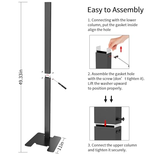 XIGOO Dyson Vacuum Stand for Gen5 Detect V15 V12 V11 V10 V8 V7 V6 | Vacuum Stand for Dyson Cordless Vacuum Cleaners and Accessory, Heavy-Duty Metal Bracket Holder with 6 Hooks, Black
