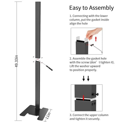 XIGOO Dyson Vacuum Stand for Gen5 Detect V15 V12 V11 V10 V8 V7 V6 | Vacuum Stand for Dyson Cordless Vacuum Cleaners and Accessory, Heavy-Duty Metal Bracket Holder with 6 Hooks, Black