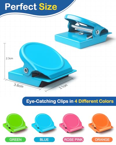 Magnetic Clips, 24 Pieces Magnetic Metal Chip Clips Fridge Magnets Refrigerator Whiteboard Locker Magnets Heavy Duty Clip Classroom Organization Teacher Must Haves School Supplies Accessories