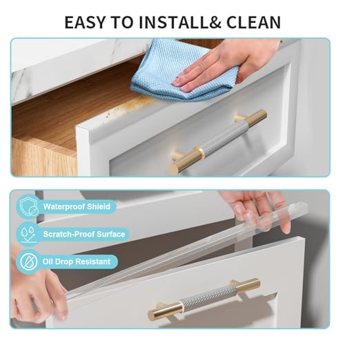12 Pack Cabinet Protectors for Kitchen Cabinets, 1... (Clear)