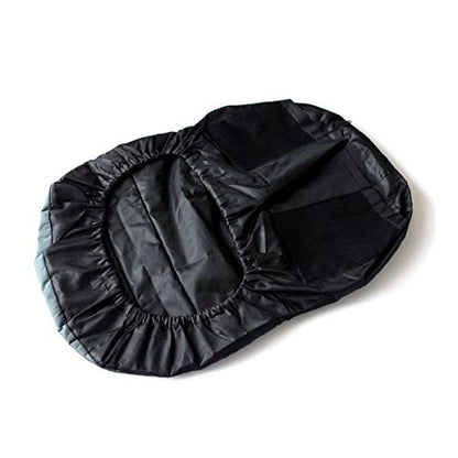 POWERWORKS Weatherproof Deluxe Riding Lawn Mower Seat Cover, Medium, Black | For Seats 12.4-14.1" High, 600D Oxford Cloth,Storage Pockets, Non-slip Cushioned Surface, Weatherproof Lawn Tractor Cover