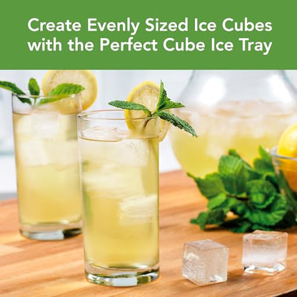 Tovolo Silicone Ice Cube Tray Charcoal Gray Pack of 2 BPA Free Ice Tray Mold for Coffee Drinks Cocktails, Dishwasher Safe Easy Release Perfect 1 Inch Cube Ice Tray for Whiskey Bourbon Spirits