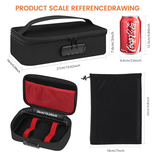 Discreet Lockable Storage Toy Bag Box Organizer Container (Small) | Private storage with combination lock, protective padding and travel-friendly design.