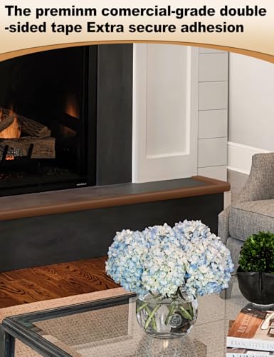 Foam Corner Protector for The Fireplace Hearths Edge and Corner Guard, with Retardant Materials Foam Safety Bumpers Baby Proofing (Coffee)