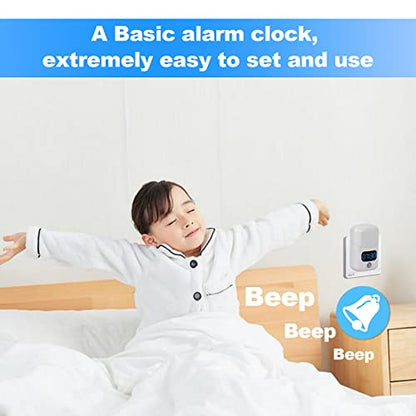 LUXON Motion Sensor Night Light with Digital Alarm Clock,Plug Into Wall | Bathroom Clock 4000K Neutral White,Dusk to Dawn Sensor ,Motion Activated for Bedroom,Hallway,Bathroom