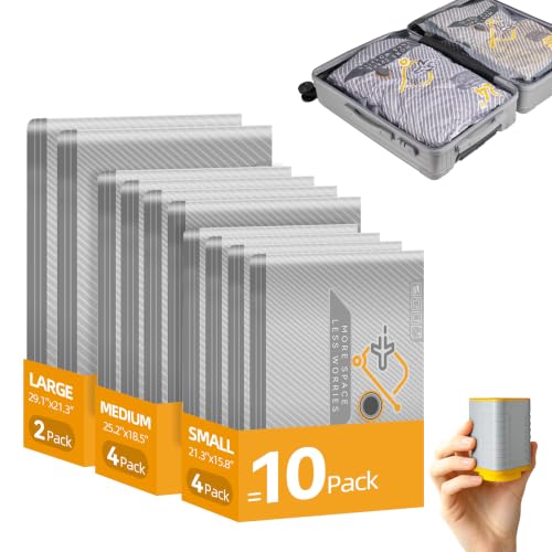 10-Pack Vacuum Bags for Travel with Wireless Recha... (10 Count)