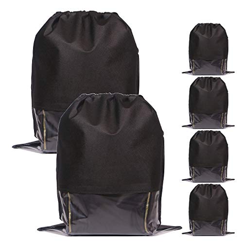 DIOMMELL Set of 6 Dustproof Drawstring Bags Dust Covers Large Non-Woven Fabric Cloth Storage Pouch String Bag for Handbags Purses