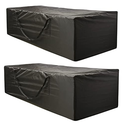 Outdoor Cushion Storage Bag 2 PCS, 68" Outdoor Pillow Storage with 2 Handles, Extra Large Opening Waterproof Zippered Patio Cushion Storage Bag XL