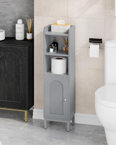 Bathroom Storage Cabinet, Small Corner Floor Cabin... (Grey)