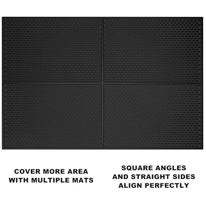 AXIESO Silicone Drip Mat - 1/2 Inch Thick, Heat-Resistant and Food Safe - Counter Top, Coffee Bar or Restaurant - Drying Mat for Glasses - 18x12 Inches