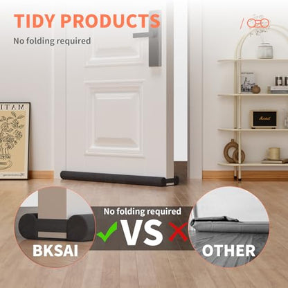 BKSAI Under Door Draft Stopper, 28-32in, Black | For Bottom of Door, Upgraded Under Door Gap Filler for Big Gap, No Folding Required, Soundproofing, Door bottom seal