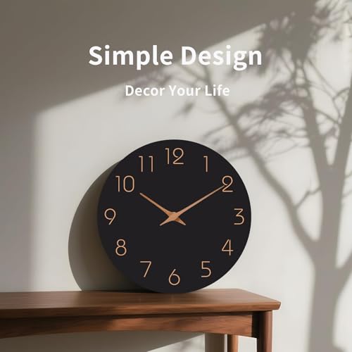 12" Wall Clock Battery Operated Silent Non-Ticking Modern Simple | Analog Kitchen Home Bathroom Living Room Bedroom Office Mordern Simple