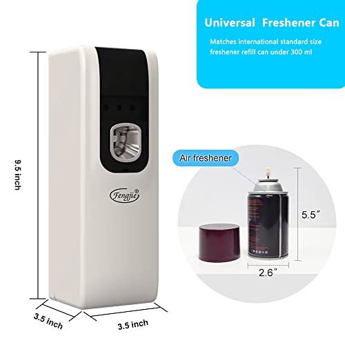 Automatic Air Freshener Spray Dispenser, FENGJIE Auto Air Fresheners Spray -Wall Mount/Free Standing Fragrance Dispenser for Home Room Office Hotel, Commercial Air Freshener Refill
