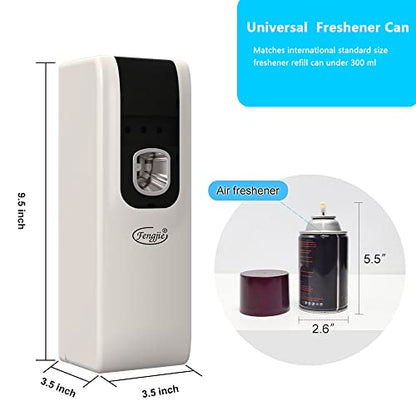 Automatic Air Freshener Spray Dispenser, FENGJIE Auto Air Fresheners Spray -Wall Mount/Free Standing Fragrance Dispenser for Home Room Office Hotel, Commercial Air Freshener Refill