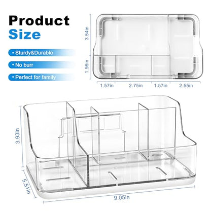 White Cosmetic Storage Box Dressing Table & Bathroom Counter Storage Lipstick & Brush Beauty Organizer Dressing Table Skincare Organizer Suitable for Bathroom, Living Room, and Kitchen Storage