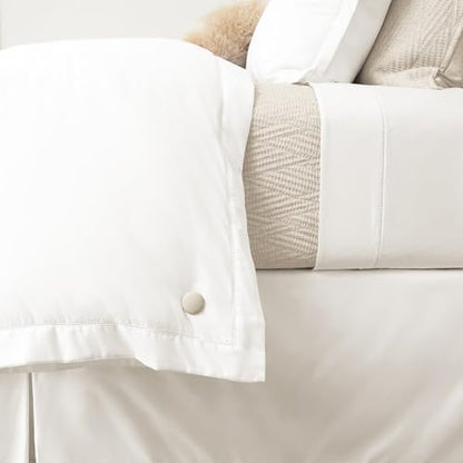 Duvet Clips Pin Fasteners - Classic Linen - Natural, Set of 4 | 20 Colors Available, Keeps Comforter from Shifting in Cover, Holds Duvet in Place