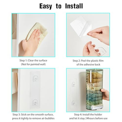 Grocery Plastic Bag Dispenser Holder, Sock Underwear Organizer Wall Mount Multifunctional Bag Saver Kitchen Storage Holder for Storing Socks Ties Plastic Bag