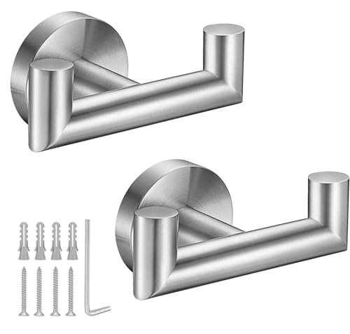 Towel Hooks for Bathrooms,Brushed Nickel Towel Hoo... (Brushed Nickel | Stainless Steel)