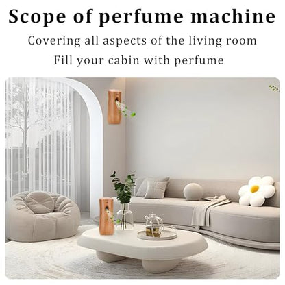 Automatic Air Freshener Spray Dispenser (6-Pack) Wood | Free Standing or Wall Mounted Adjustable Aromatherapy Machines for Home Indoor Bathrooms Offices Hotels and Commercial Places