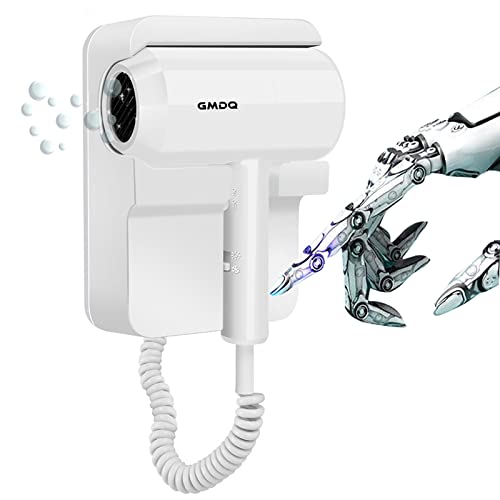 Hotel Wall Mounted Hair Dryer for Bathroom,Restroo... (White | Nylon)