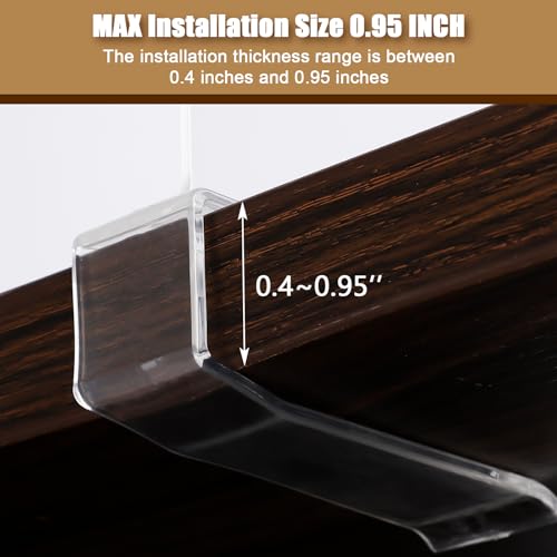 6 Pack Clear Acrylic Shelf Dividers for Closet Organization | Purse Organizers for Closet, Handbag Organizers for Shelves, Adjustable Clothing Dividers, for Bedroom, Office & Kitchen