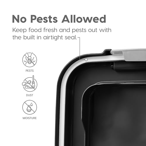 IRIS USA Dog Food Storage Container, Airtight, 30 lb Capacity, Wheels