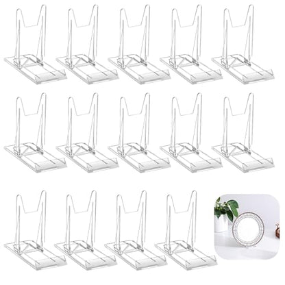 14 Pack Acrylic Book Display Stand - Adjustable Clear Easel Holder Display Collector Stand for Comic Books, CD DVD, Plates, Magazines, Postcard, Artworks, Collectibles & Home Office Decor