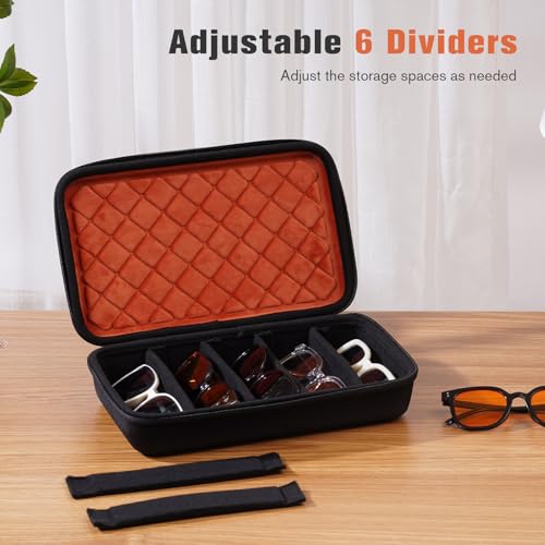 ProCase Hard Shell Travel Sunglasses Organizer, Portable Multiple Glasses Case for Travelling